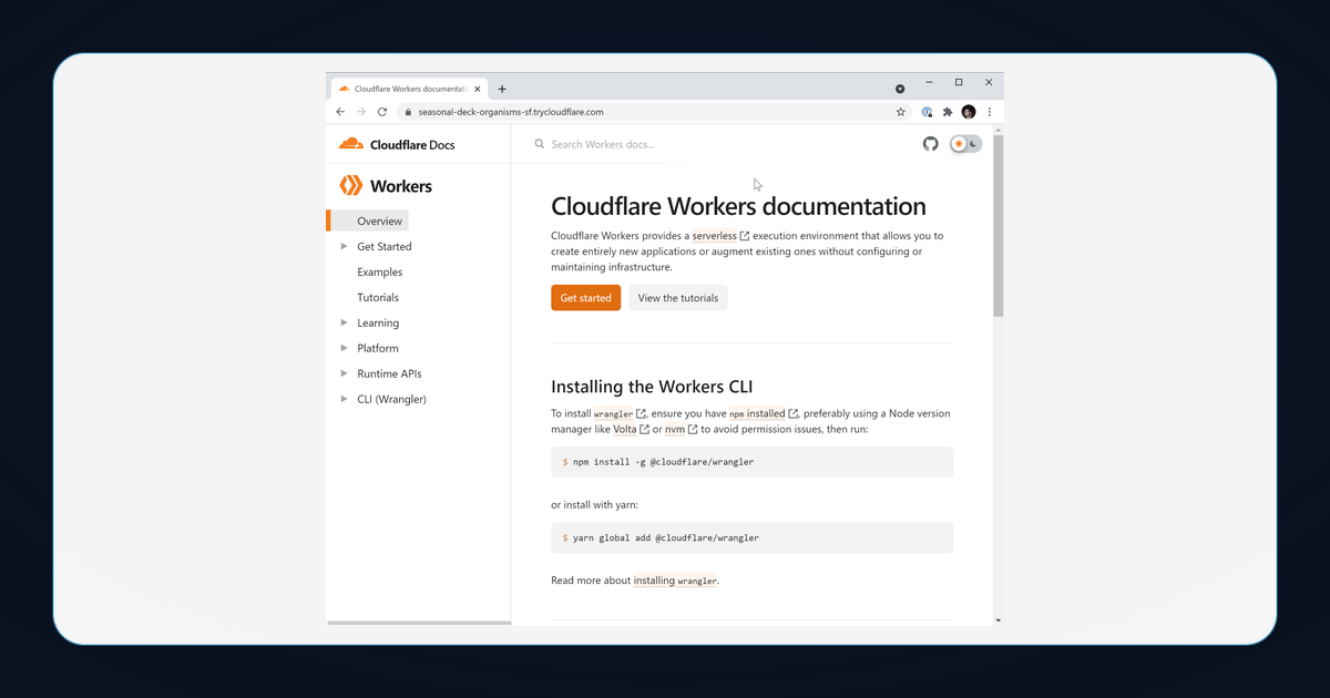 Official Cloudflare Tunnel diagram showing a private origin connected to Cloudflare through an outbound tunnel.